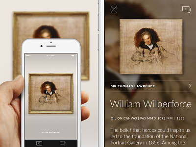 Scan and discover app art image recognition ui ux