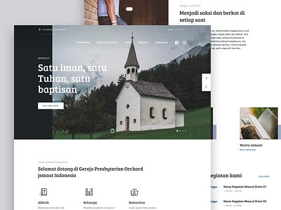 Church Website Option 02 church church design church website design ui ui ux userinterface web web design website website design