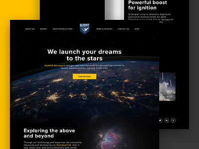 bluShift Website aerospace design index index page responsive responsive design responsive web design rocket website website design