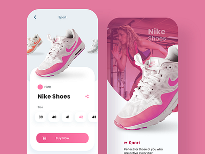 Nike Sport Shoes UI Design Exercise