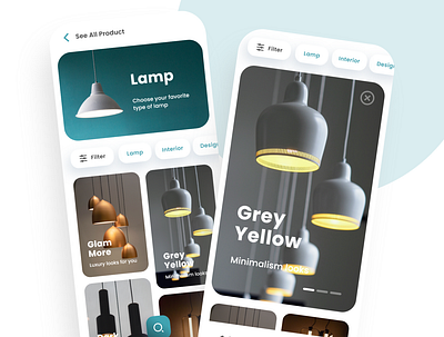 UI Design Lamp Shop Mobile App appdesign interactiondesign landingpage mobile app mobileappdesign uidesign uiux userexperience userexperiencedesign userinterface userinterfacedesign uxdesign webdesign