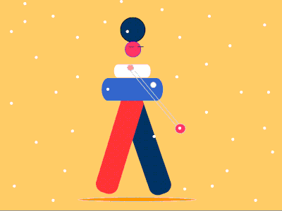 Walk animation design flat illustration vector