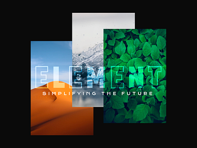 Element branding design minimal product typography