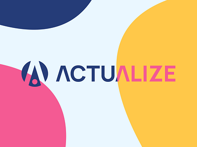 Actualize branding design icon logo minimal product typography vector web website