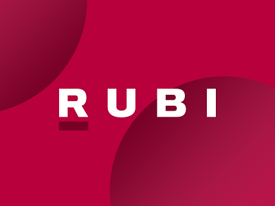 Rubi branding design minimal product type typography vector