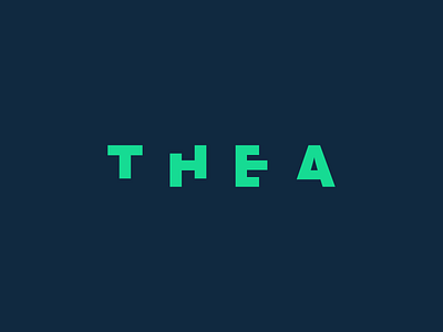 Thea branding design logo minimal product type typography vector