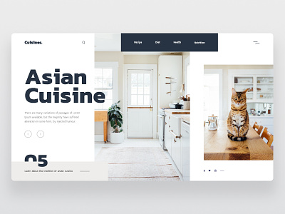 Asian Cuisine. art clean color cuisine design ecommerce inspiration interaction interface ui ux web