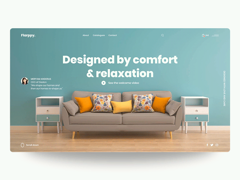 Flarppy interaction design. animation clean color design experience gif homepage interaction interface landing minimal ui ui ux user ux visual web