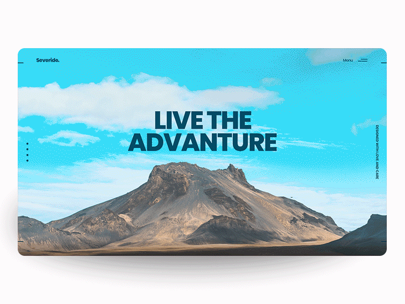 Severide. | Live the adventure I design experience front end front end design homepage inspiration interaction interaction animation interaction design interface landing page minimal ui user ux visual web web page