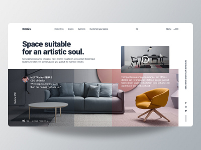 Omnis. Homepage front end header homepage interface landing page minimal minimal design ui ux design user interface web web design web page webpage design