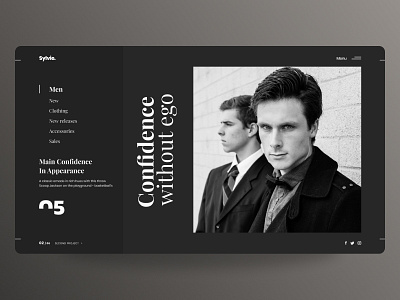 Sylvie. | Dark theme clean design dark theme dark ui design header design homepage interface landing page layout minimal minimal design ui ui design ux web web page design