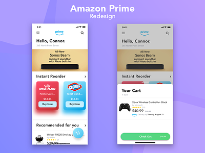 Amazon Prime Redesign amazon amazon prime checkout ecommerce prototyping redesign ui design ux