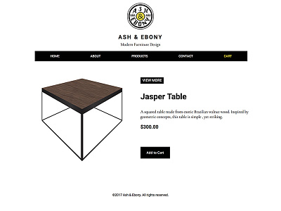 Ash & Ebony - Product View Page