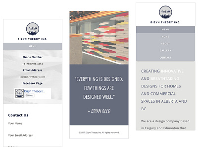Dizyn Theory Web Design css html mysql php responsive design web design