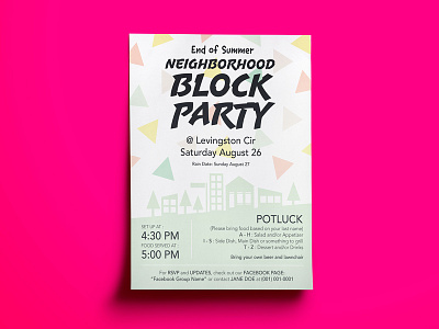 Block Party Flyer branding design graphic design illustration poster