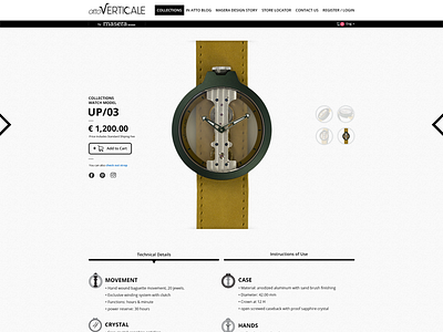 Atto Verticale design e commerce product sales ui ux website