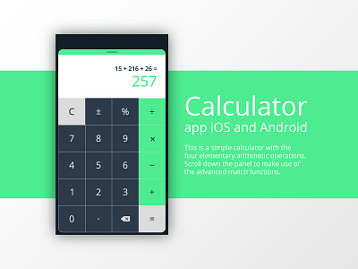 Daily UI Challenge #004 - Calculator