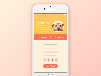 Daily UI Challenge #006 - User Profile 006 app challenge daily dailyui graphic graphicdesign profile ui user ux