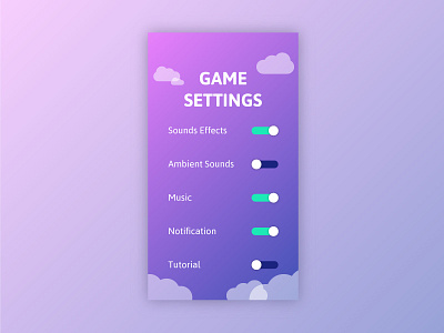 Daily UI Challenge #007 - Settings 007 app challenge daily dailyui game graphic graphicdesign settings ui ux