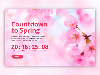 Daily UI Challenge #014 - Countdown 014 challenge countdown daily dailyui graphic graphicdesign landing page ui ux web