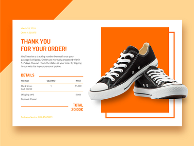 Daily UI Challenge #017 - Email Receipt 017 challenge daily dailyui email graphic graphicdesign order receipt ui ux web
