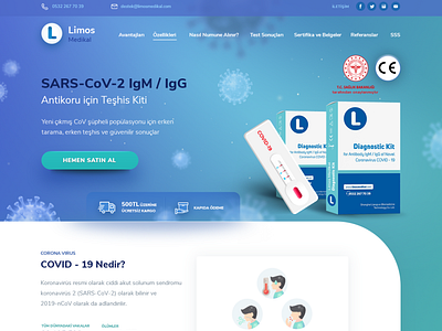 corona landing blue corona doctor illustration landingpage rapid test ux uı uıdesign