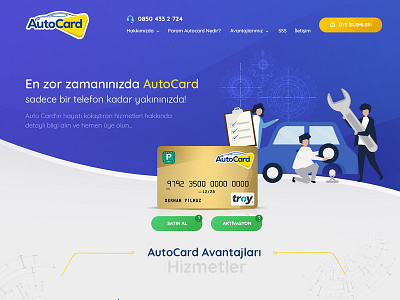 Autocard Website Design auto autocard car card design insurance repair website