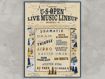 Burton USOpen Live Music Poster