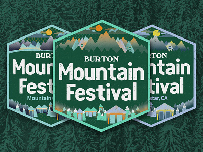 2017 Burton Mountain Festival Badges