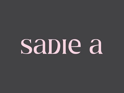 Sadie A Logotype branding fashion logo typography