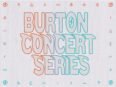 Burton Concert Series illustration music music festival typography