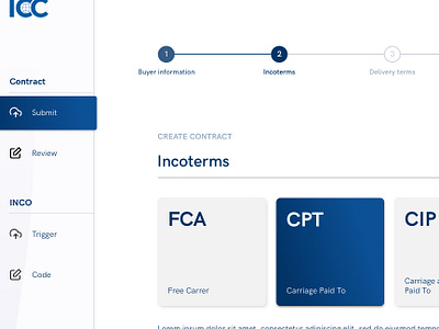 Create Contract Inco Term