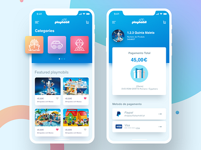 Playmobil Online Shopping android animated app designer icon icons illustrations interaction design material design prototyping ui user experience ux