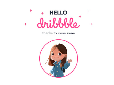 Hello Dribbble branding design flat hello dribbble illustration logo