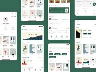 E-Book App app design ui
