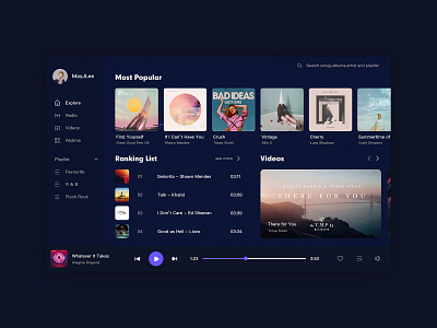 Music Player design ui