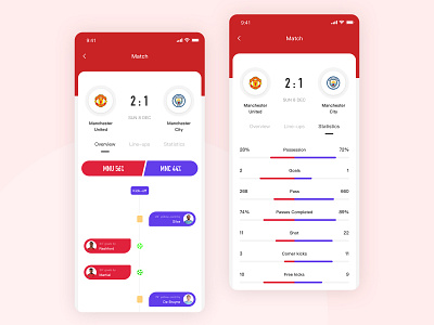 Football app 02 app design ui