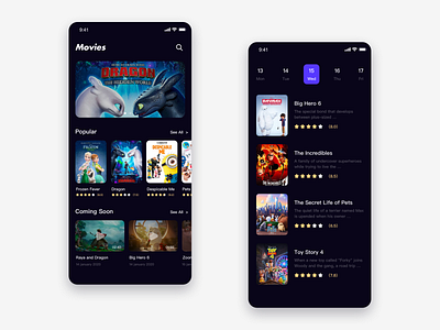 Movie App - 01 app design ui