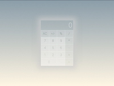 Daily UI #004: Calculator