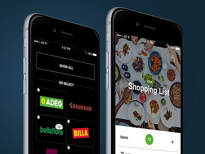 Discover app brands design food home ios iphone items list shopping ui ux