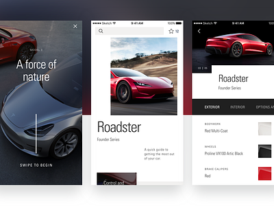 Customer App app car design giveaway grid invite ios layout ui ux