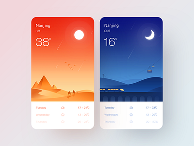 A group of weather illustrations 02 design hiwow icon uidesign 设计