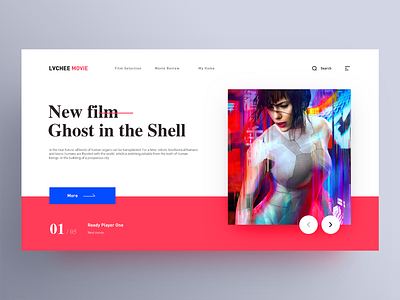 Visual Extension of Litchi Film on Web design hiwow movie ui uidesign