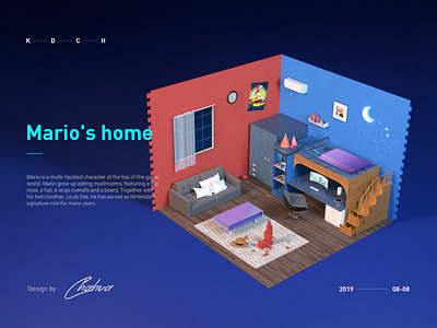 Mario's Room-C4d Design c4d illustration 插图 设计