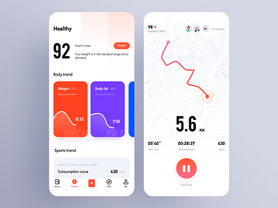 Sports health App Design