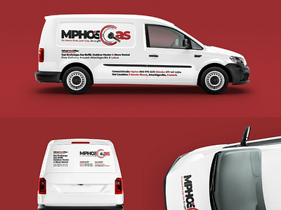 Mpho's Gas logo and Car branding