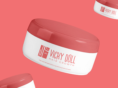 Vicky doll logo and label design