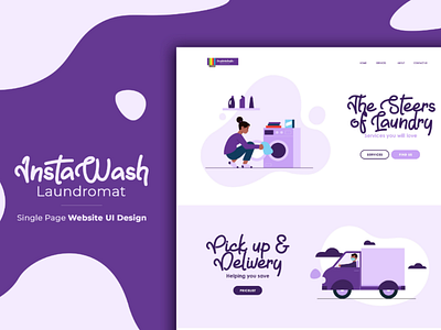 Instawash single page UI design