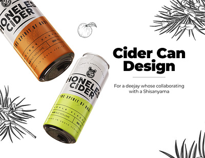 Cider can design bottles branding design icon illustration package design packaging product design typography