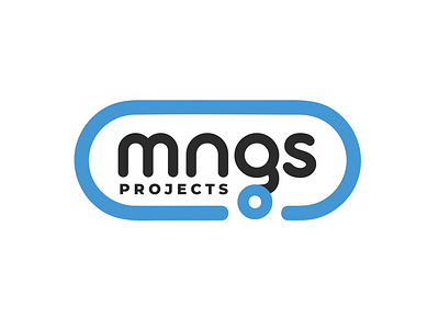 Mngs Projects logo design blue logo design tech telecom